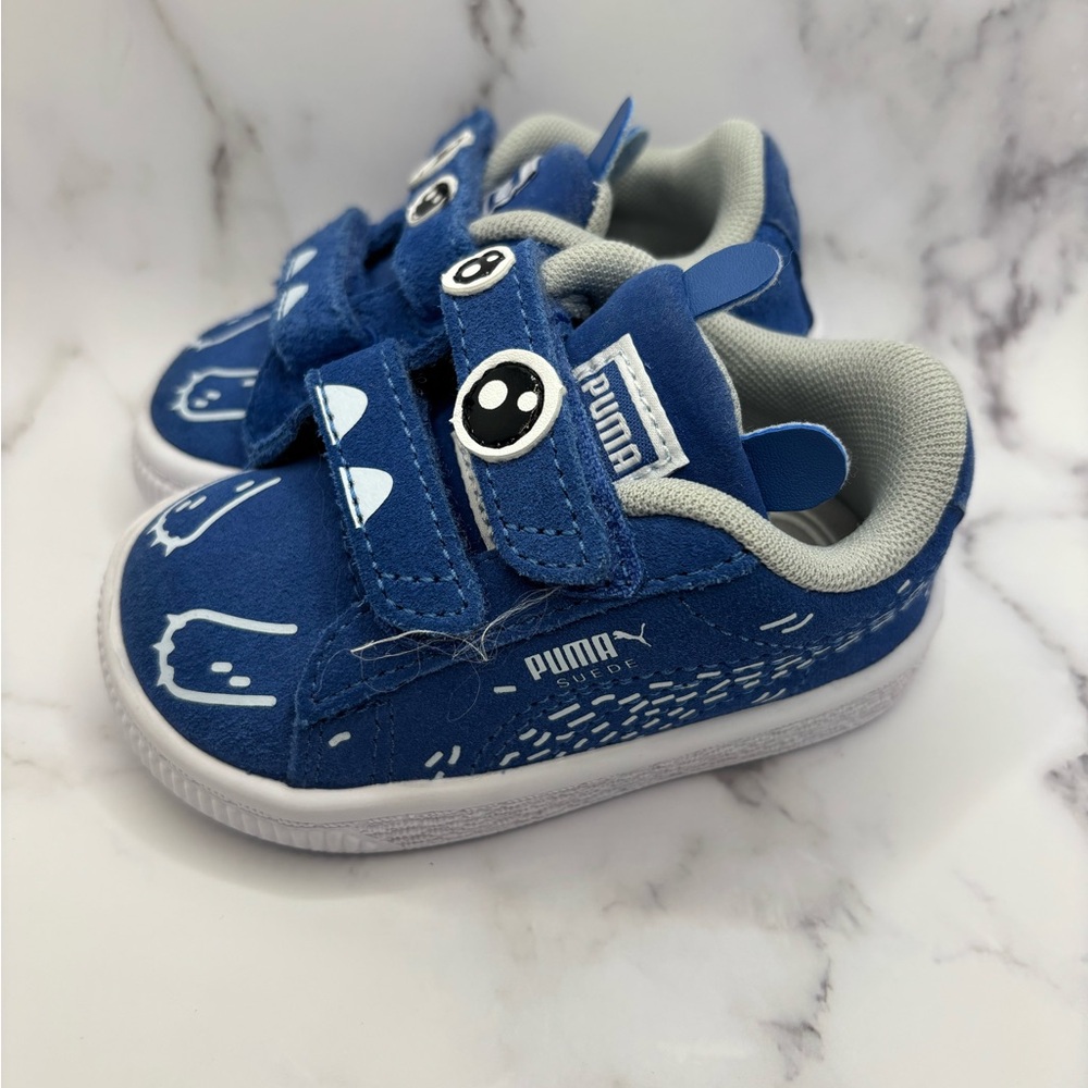 Puma Kids Sneakers in Blue with Fun Patterns
